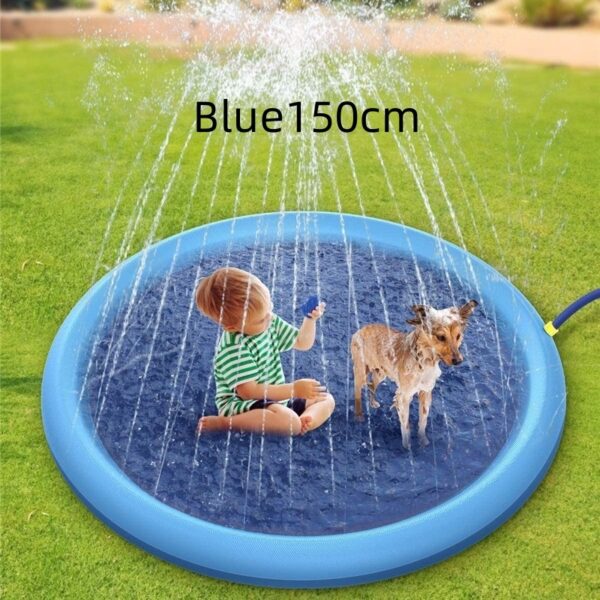 Non-Slip Splash Pad For Kids And Pet Dog Pool Summer Outdoor Water Toys Fun Backyard Fountain Play Mat - Image 4